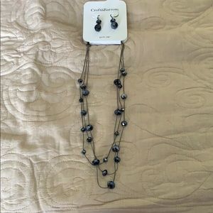 New multi strand necklace and earring set
